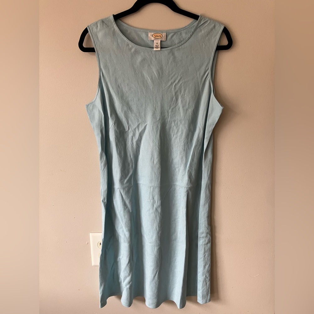 Talbots size 14 blue midi dress perfect